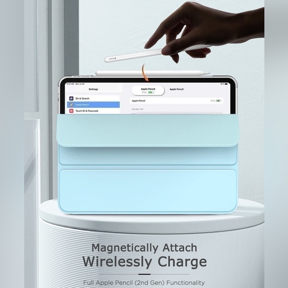 NWT MOKO - Case for iPad Pro 11 Inch Case 4th/3rd Generation 2022/2021 Sky Blue - Picture 9 of 9